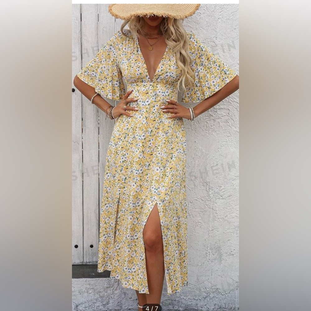 New floral v neck sundress